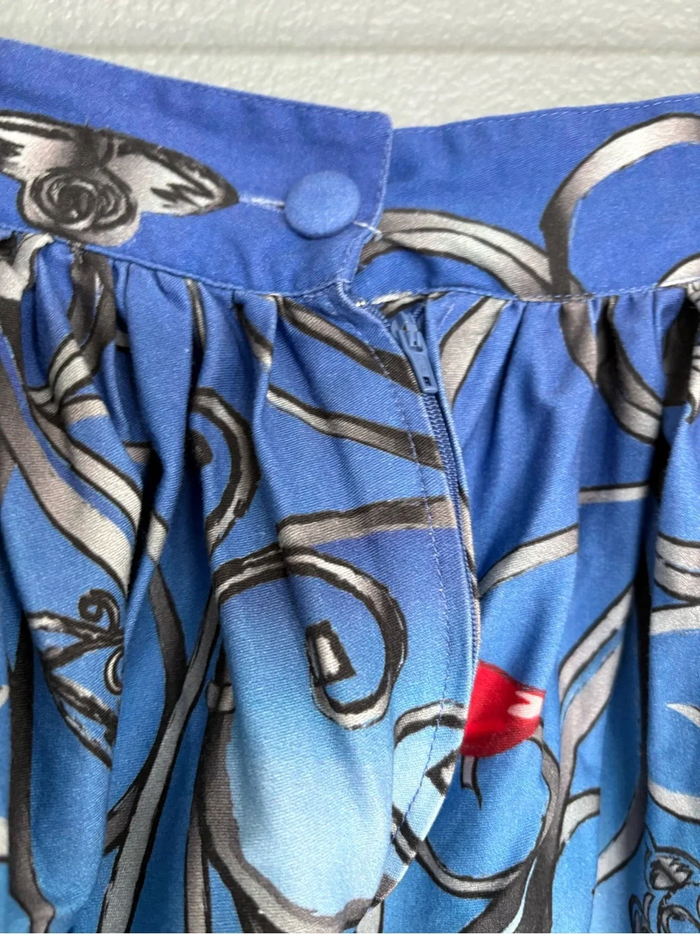 Unique Vintage Beauty and the Beast Rose Print Skater Skirt XL - Picture 6 of 7